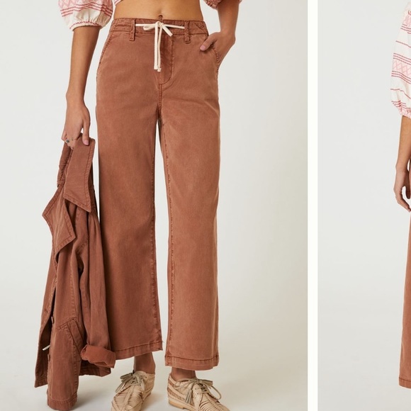 Anthropologie Pants - ANTHROPOLOGIE Paige Carly High- Rise Cropped Wide Leg Jeans